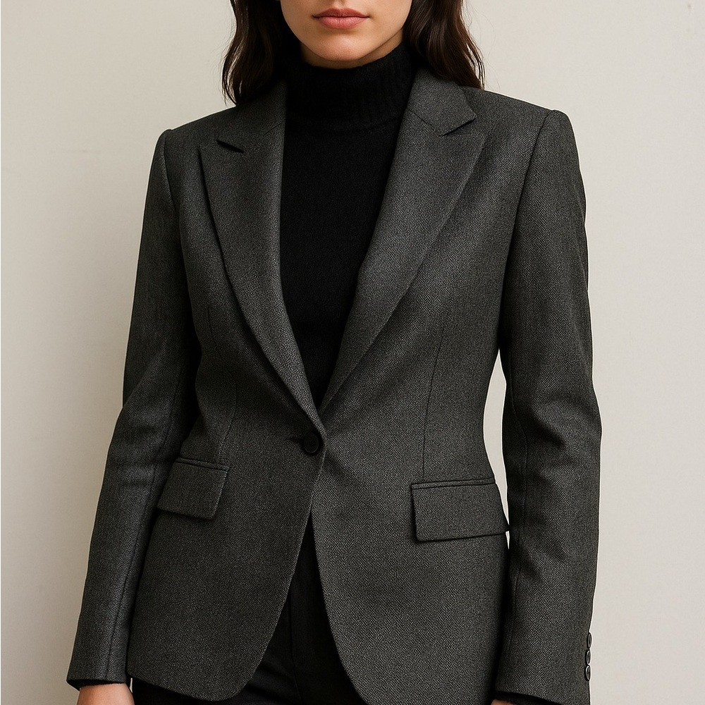 Arthur Mendoça Tailored Gray Wool Blend Blazer